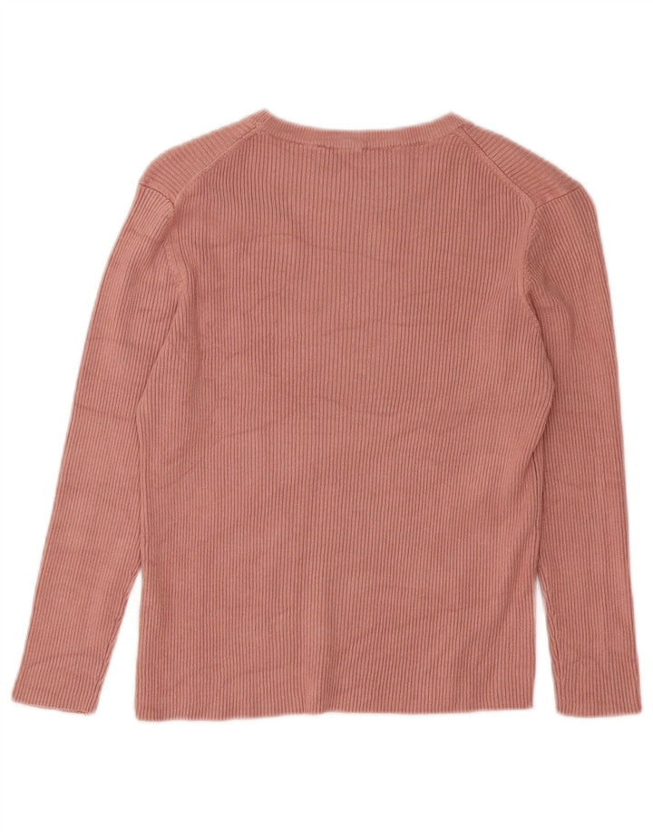 Top Zara da donna a maniche lunghe UK 12 in viscosa rosa medio
