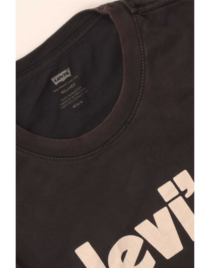 T-shirt grafica rilassata da uomo Levi's Top nera media