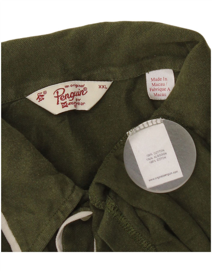 Polo da uomo Penguin 2XL in cotone verde
