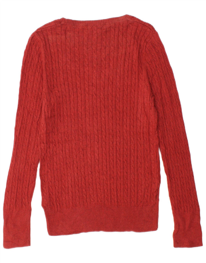 EDDIE BAUER Maglione da donna con scollo a barca Seattle UK 12 Rosso medio
