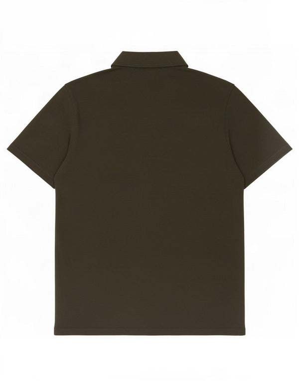 All Saints Mens Polo Shirt Large Khaki Cotton