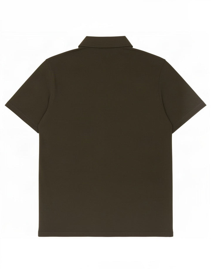 Polo da uomo All Saints grande in cotone kaki