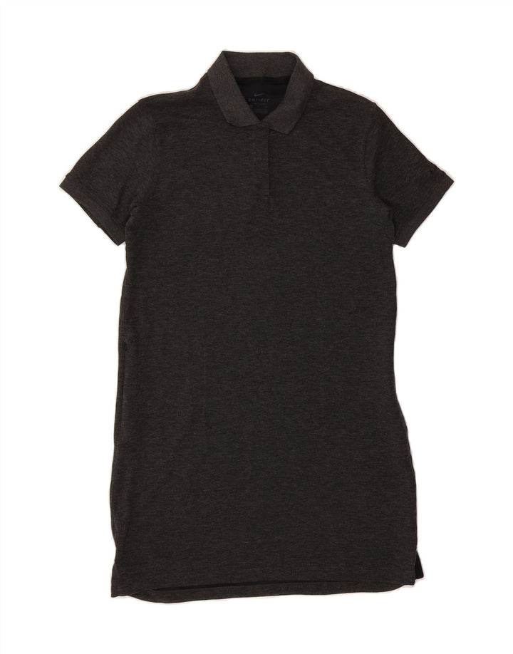 NIKE Womens Dri Fit Polo Dress UK 10 Small Grey Polyester Vintage Nike and Second-Hand Nike from Messina Hembry 