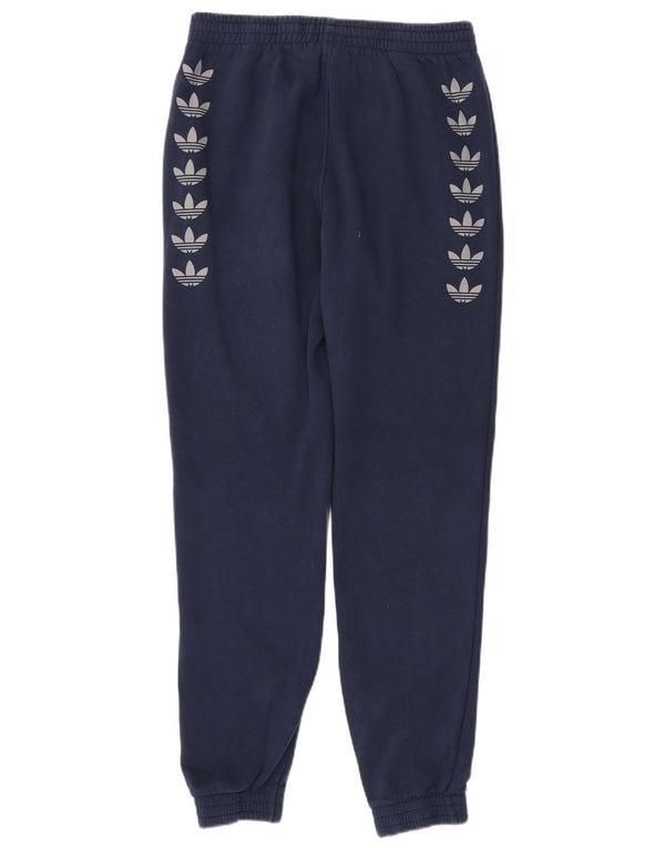 Pantaloni da tuta grafica da uomo Adidas Joggers medi in cotone blu navy