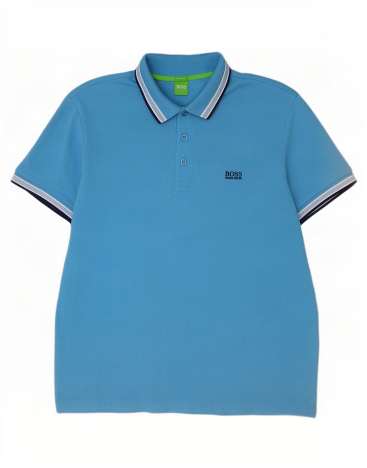 Polo da uomo Hugo Boss 2XL in cotone blu
