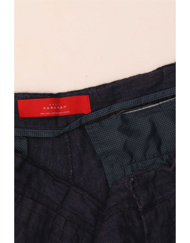 Pantaloncini chino da uomo Zara grandi W34 blu navy
