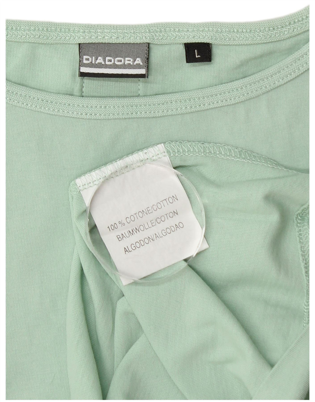 Diadora Womens Cami Top UK 14 Large Turchese Cotone