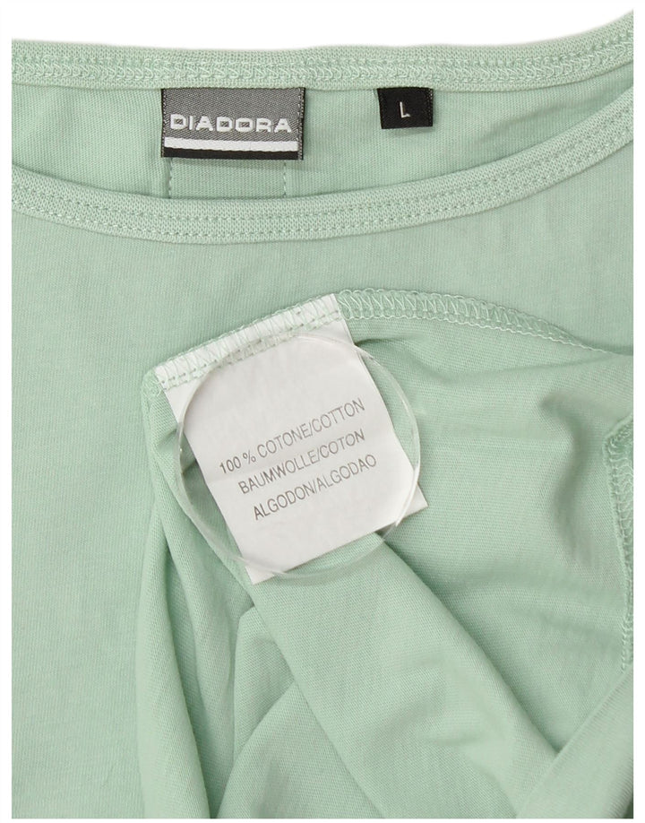 Diadora Womens Cami Top UK 14 Large Turchese Cotone