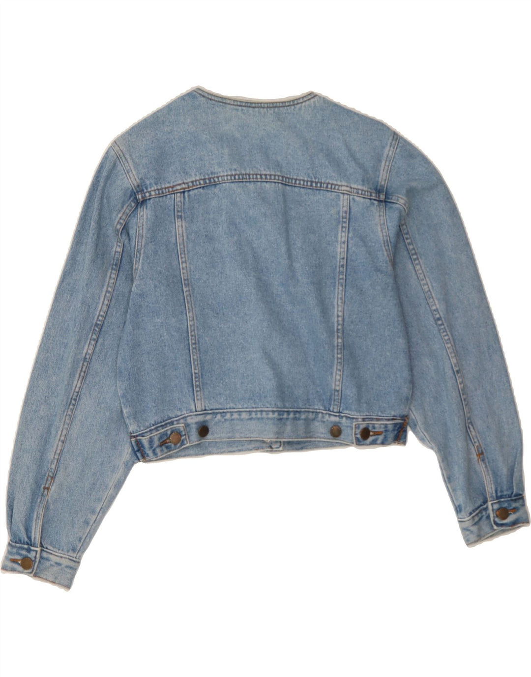 JOHN BANER Womens Crop Denim Jacket UK 12 Medium Blue Cotton Vintage John Baner and Second-Hand John Baner from Messina Hembry 