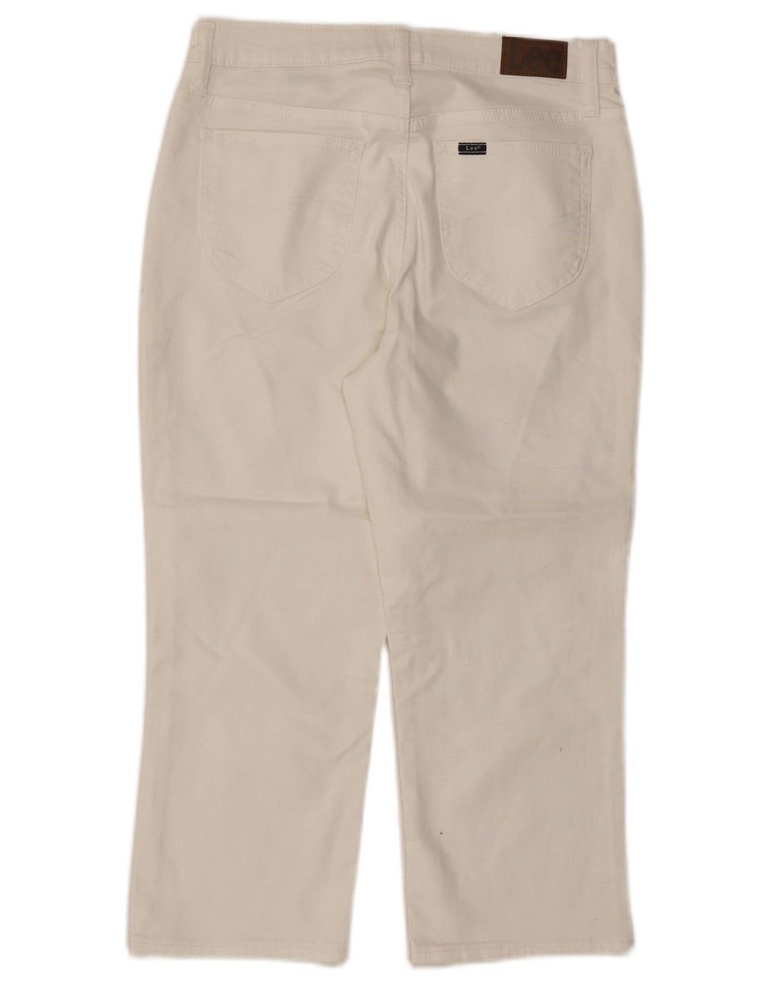 Jeans Capri da donna Lee US 8 medio W30 L21 cotone bianco