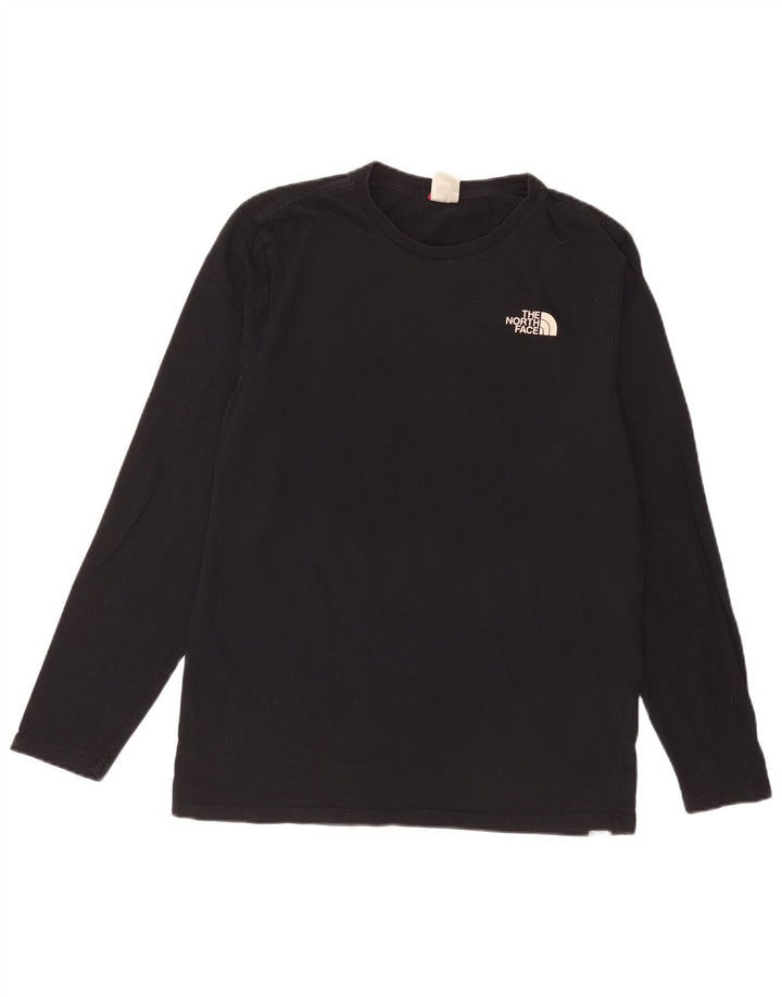 The North Face Maglietta grafica da uomo a maniche lunghe in cotone nero medio