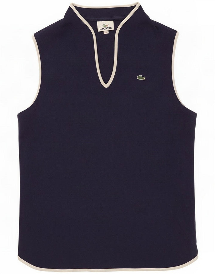 Lacoste Canottiera da donna taglia 42 Medio Blu Navy Cotone