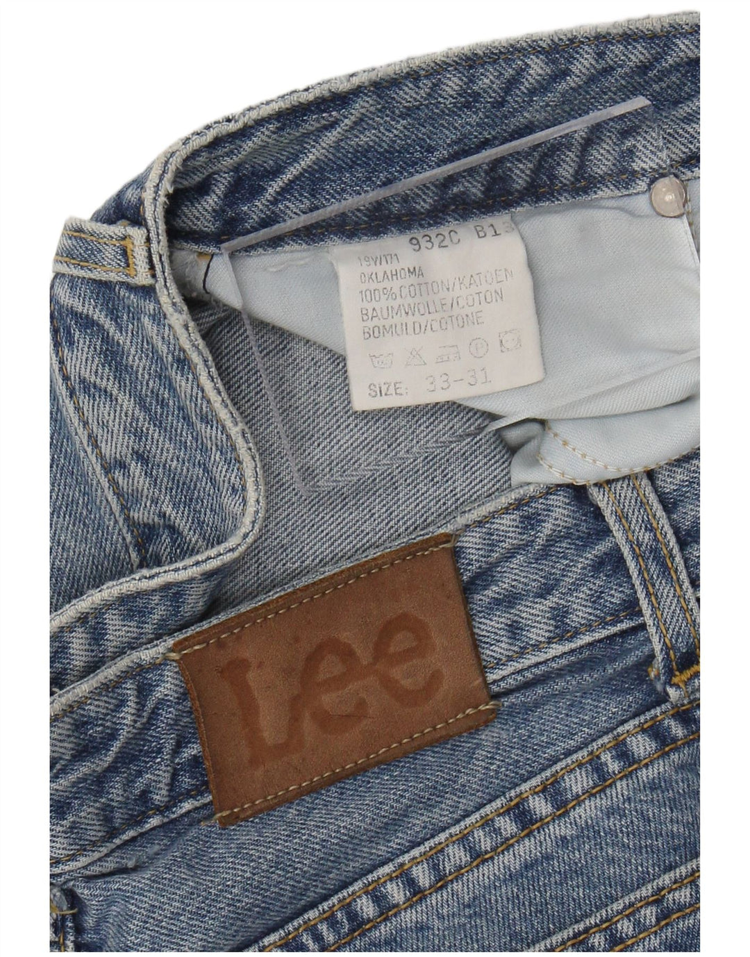 Jeans LEE da uomo affusolati Oklahoma W33 L27 in cotone blu
