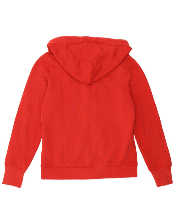 Superdry Womens Graphic Zip Hoodie Sweater UK 14 Large Red Cotton
