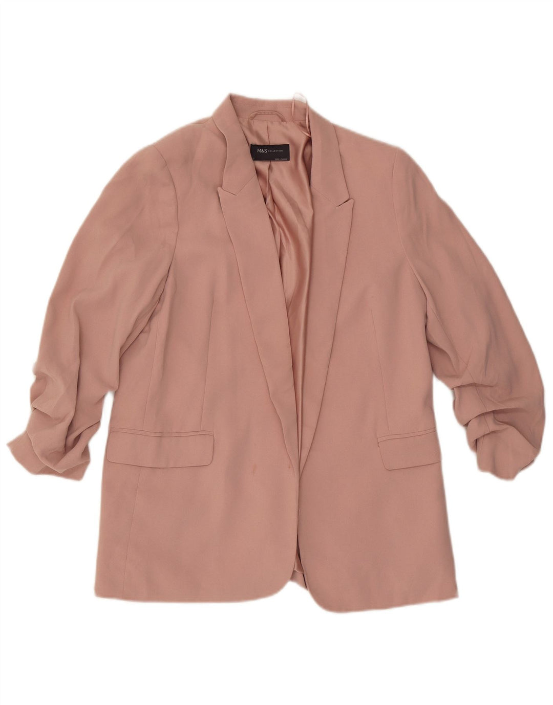 Giacca Marks & Spencer da donna Open Blazer UK 12 Poliestere rosa medio