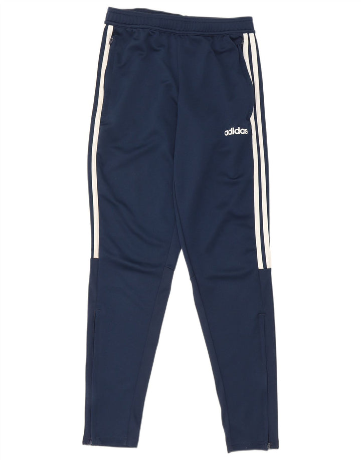 Pantaloni da tuta Adidas Climalite da uomo piccoli in poliestere blu navy