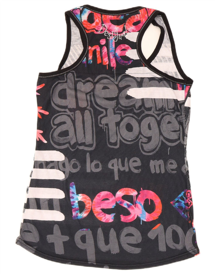 Canotta grafica da donna Desigual UK 18 XL poliestere nero