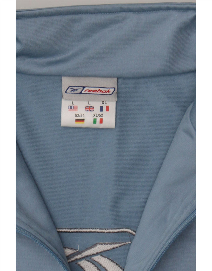 REEBOK Mens Graphic Tracksuit Top Jacket Large Blue Vintage Reebok and Second-Hand Reebok from Messina Hembry 