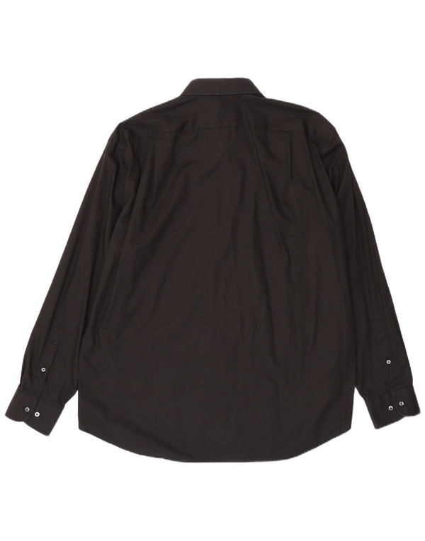 Camicia da uomo Hugo Boss taglia 45 17 3/4 XL cotone nero