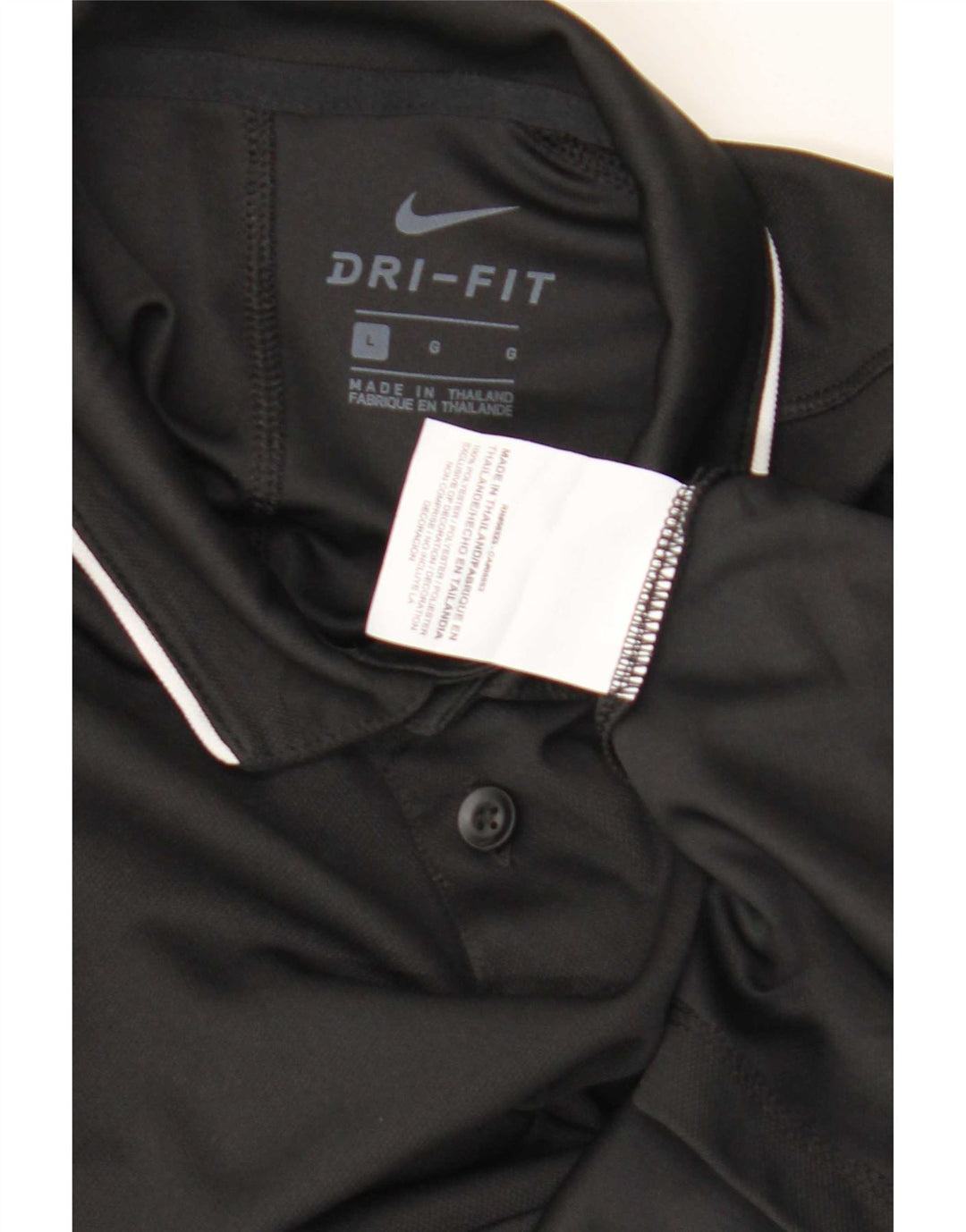Polo Nike da bambino Dri Fit 12-13 anni, grande, nera, in poliestere