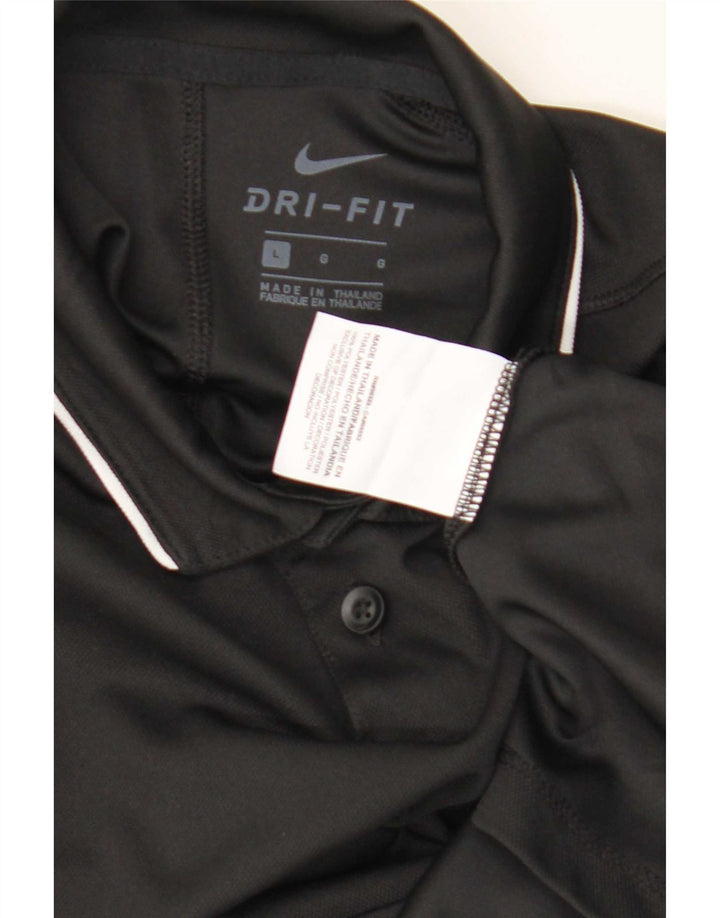 Polo Nike da bambino Dri Fit 12-13 anni, grande, nera, in poliestere