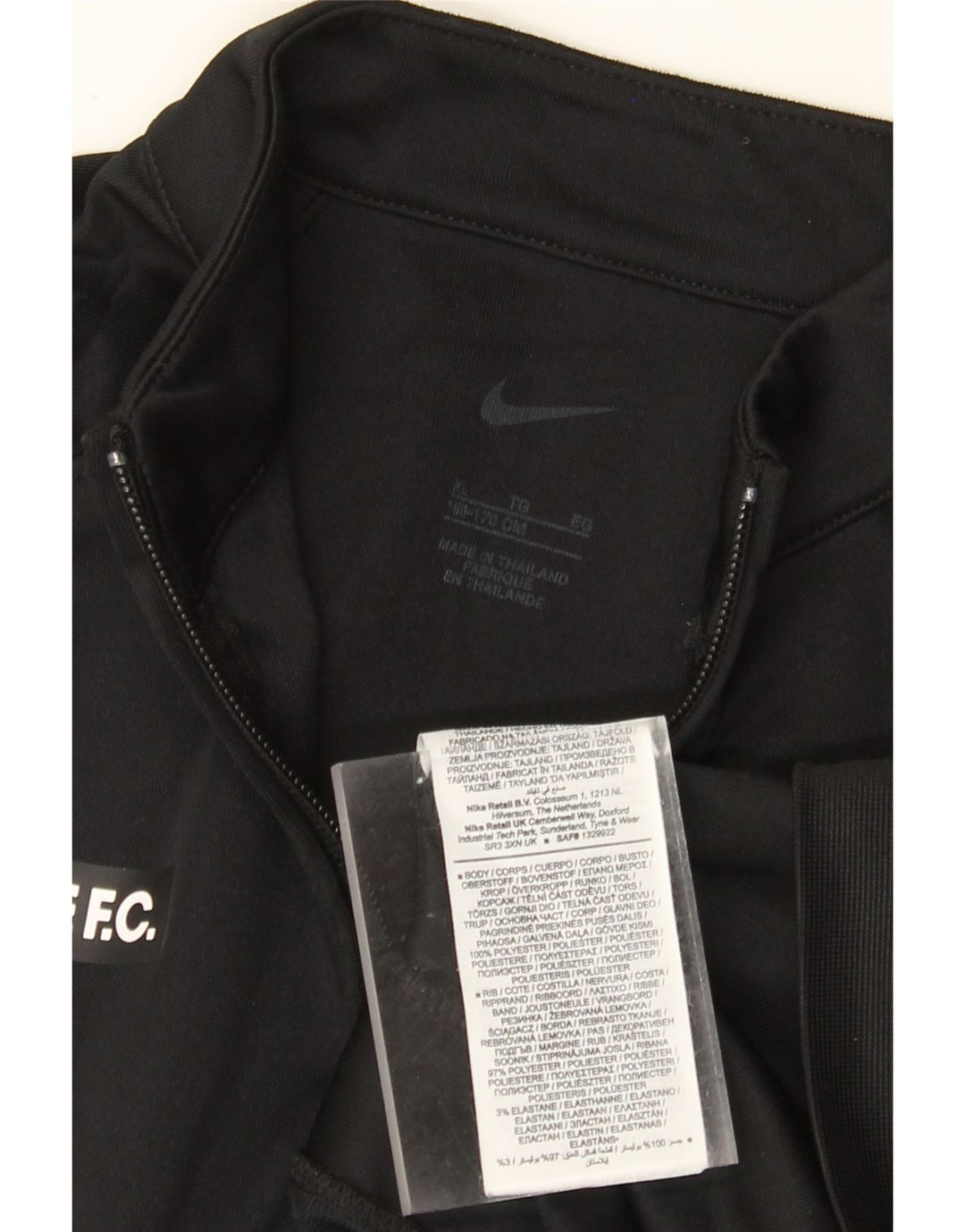 Giacca superiore della tuta da ragazzo Nike 13-14 anni XL poliestere nero