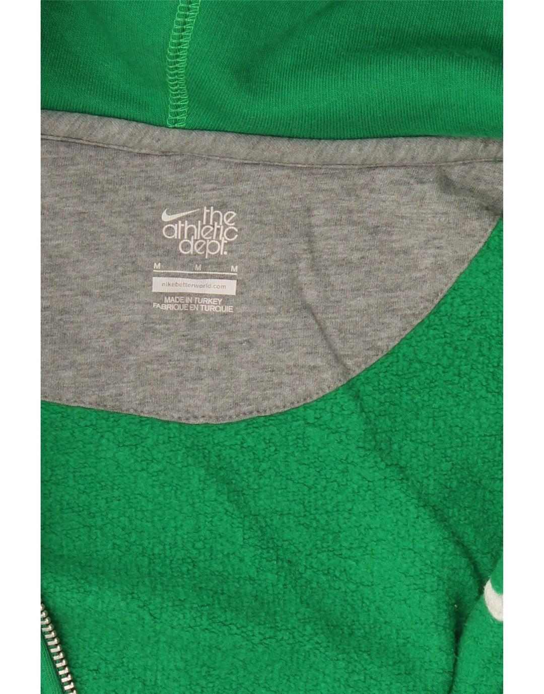 Maglione con cappuccio e zip da uomo NIKE verde medio