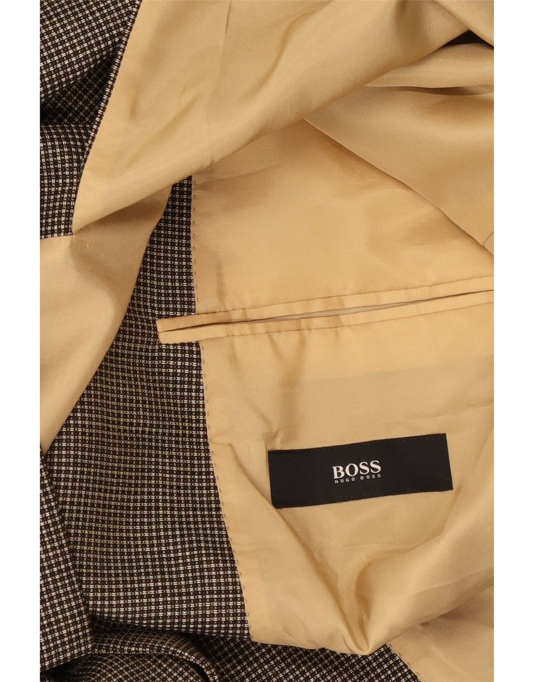 Giacca blazer da uomo a 3 bottoni Hugo Boss UK 42 XL a quadri grigi