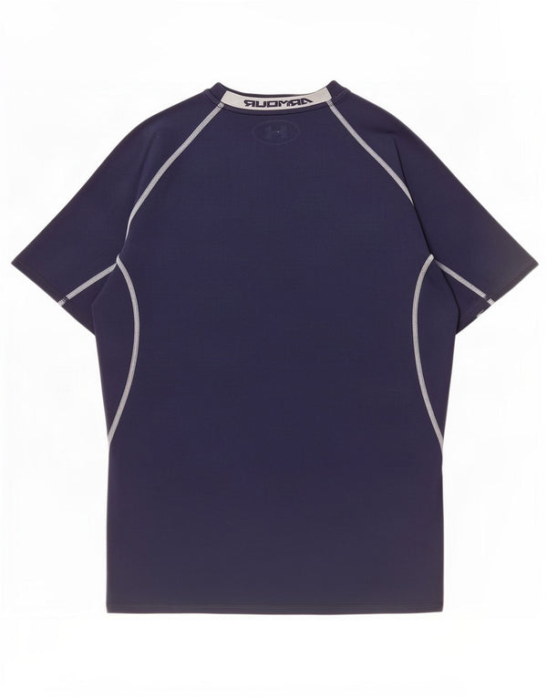 Under Armour Mens Compression Graphic T-Shirt Top XL Navy Blue