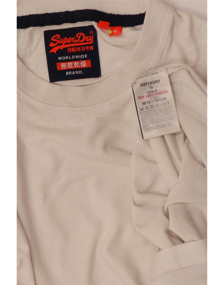 T-shirt da uomo Superdry Top in cotone bianco medio