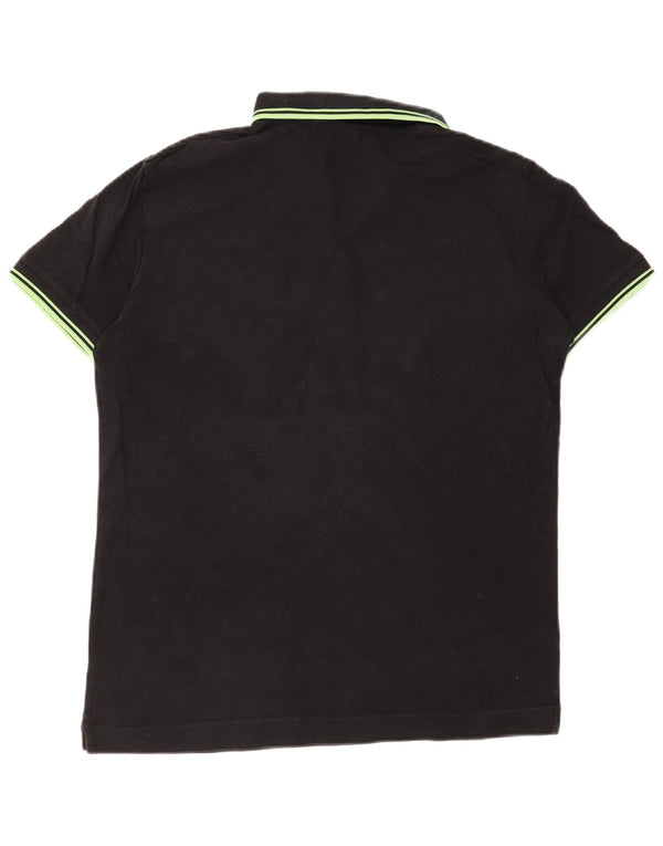 Polo da uomo Calvin Klein IT 52 Large in cotone a righe nere