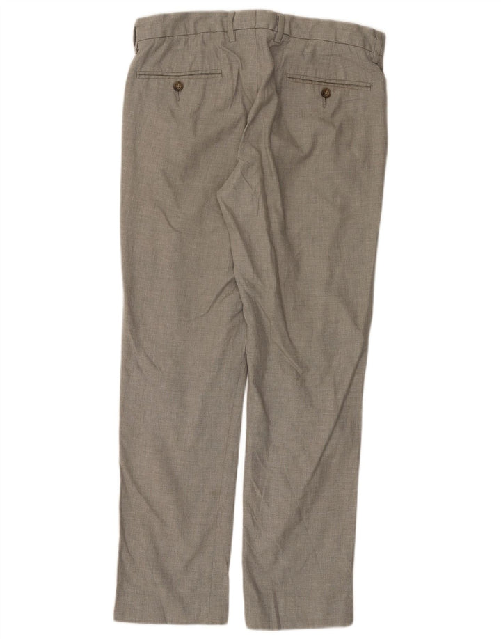 J. CREW Pantaloni chino dritti da uomo BOWERY W31 L30 cotone grigio