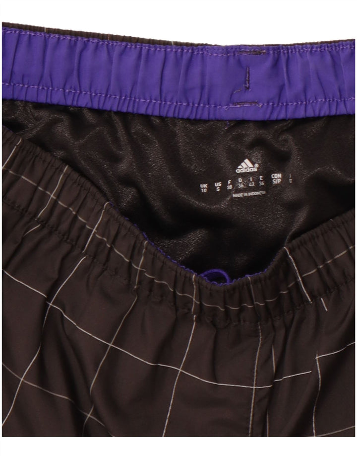 Pantaloncini sportivi ADIDAS da donna UK 10 piccoli quadri neri