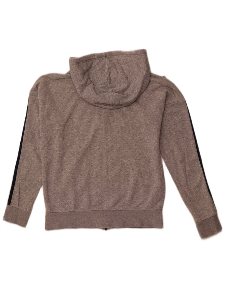 Maglione con cappuccio e zip oversize da donna Adidas UK 6 XS Cotone grigio