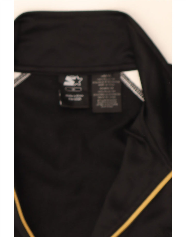 STARTER Mens Tracksuit Top Jacket Medium Black Colourblock Polyester