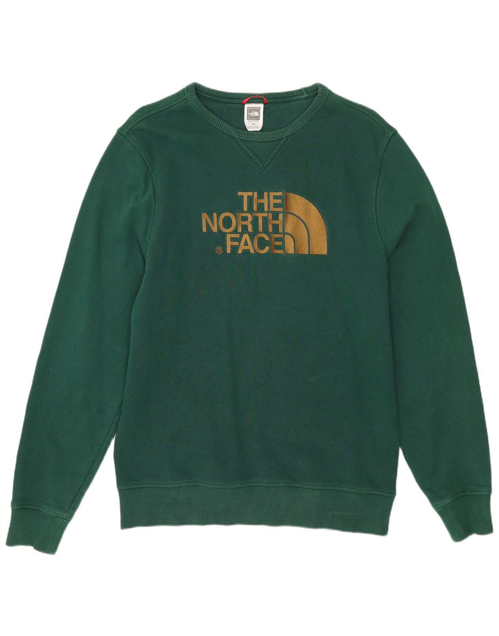 Felpa grafica da uomo The North Face in cotone verde medio