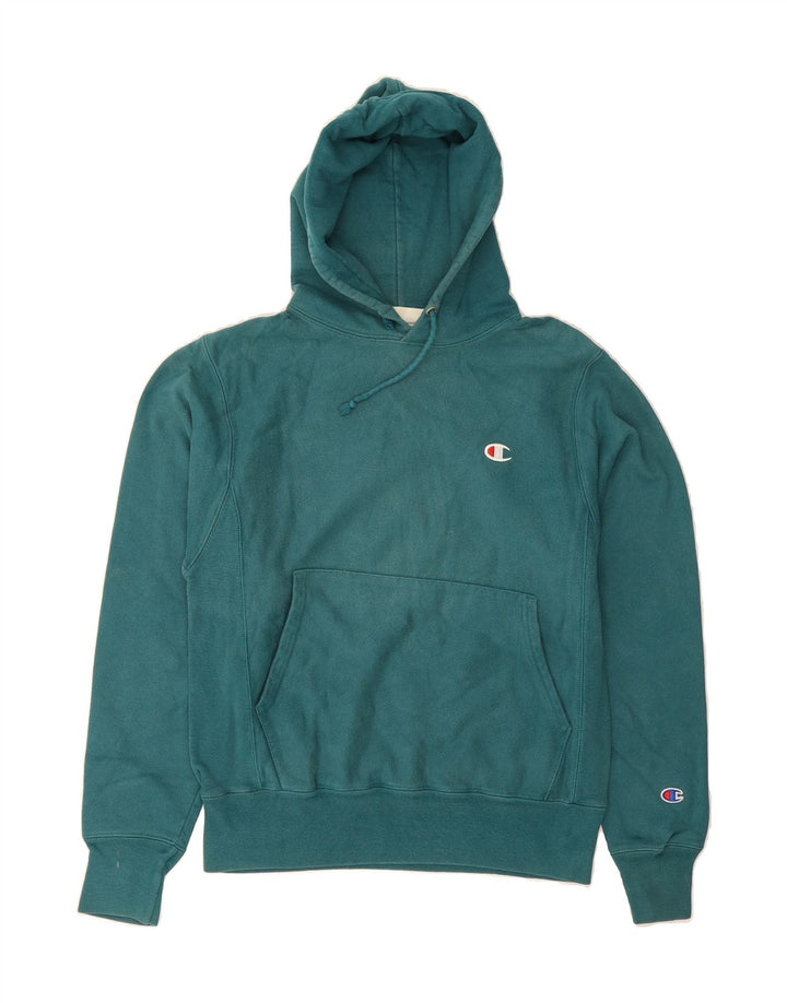 CHAMPION Mens Hoodie Jumper Small Green Cotton Vintage Champion and Second-Hand Champion from Messina Hembry 