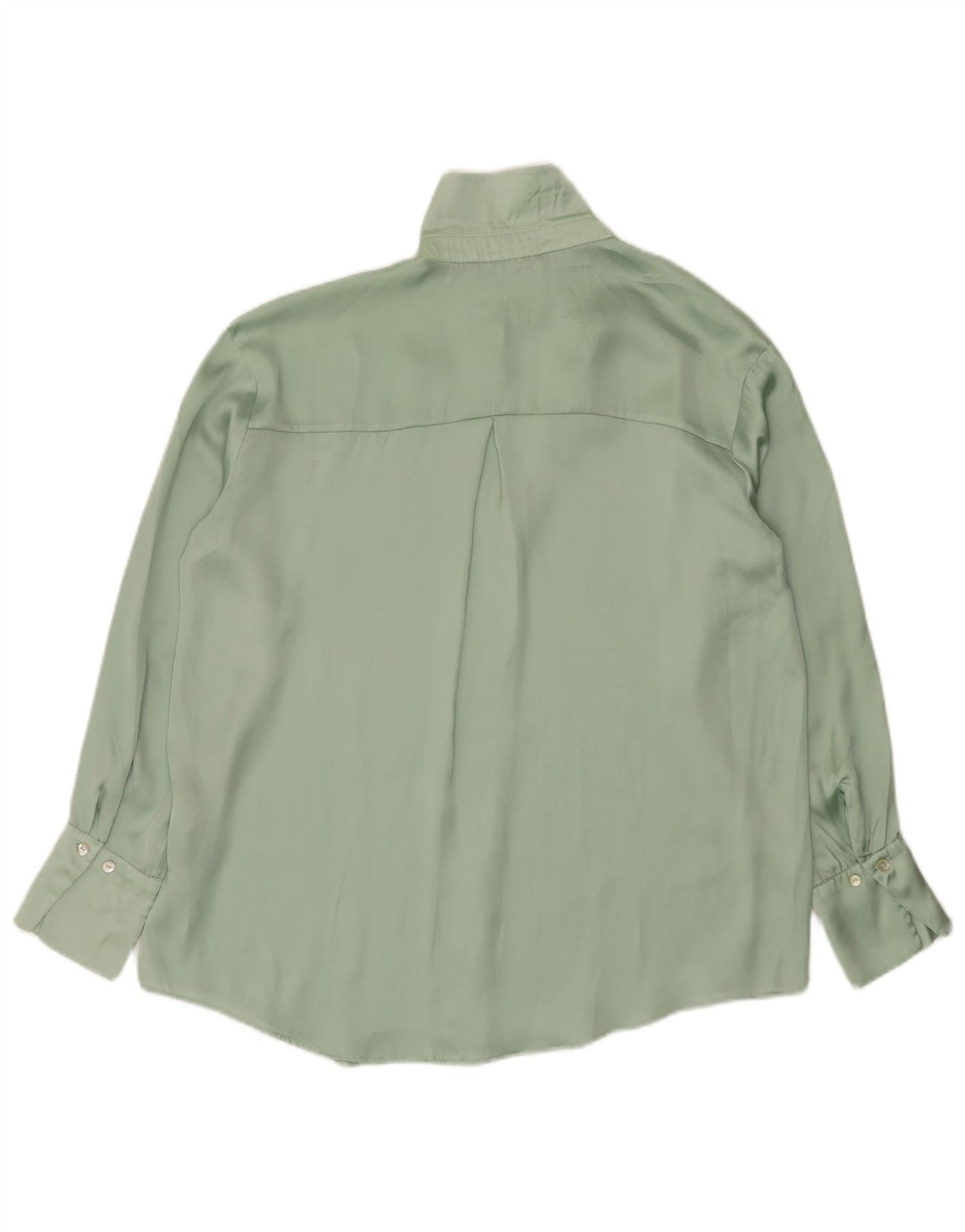 Camicetta camicia oversize da donna Zara UK 14 Poliestere verde medio