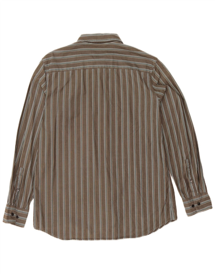 Camicia da uomo Calvin Klein Modern Fit in cotone a righe grigio medio