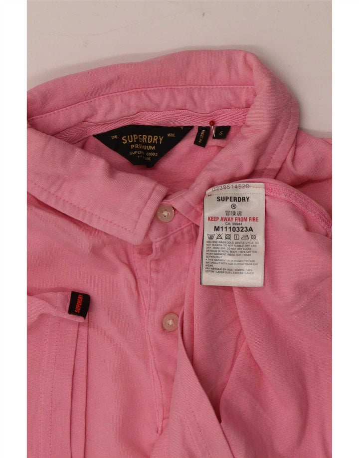 Polo da uomo Superdry Small in cotone rosa