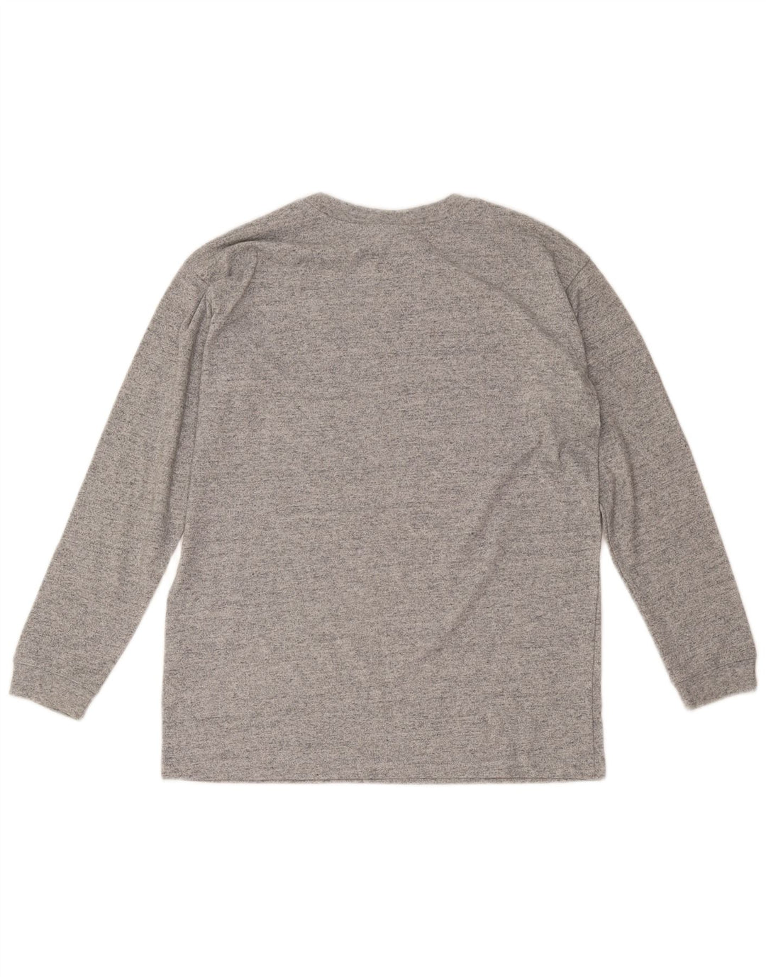 Champion Top grafico da uomo a maniche lunghe in cotone chiazzato grigio piccolo