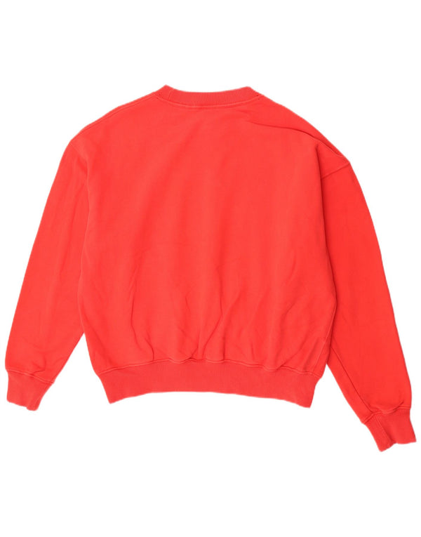 Felpa oversize da donna Superdry Maglione UK 14 Large Rosso Cotone