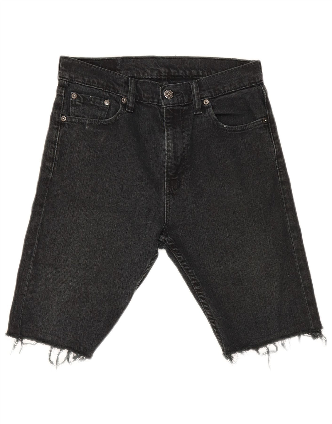 Pantaloncini di jeans da uomo Levi's W29 piccoli in cotone nero