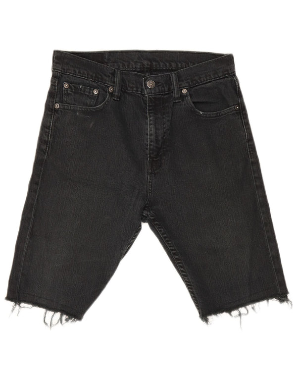 Pantaloncini di jeans da uomo Levi's W29 piccoli in cotone nero