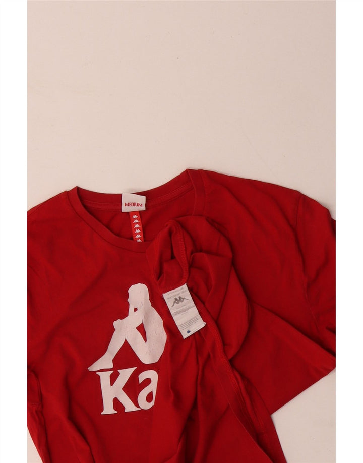 T-shirt grafica da uomo KAPPA Top rosso medio in cotone