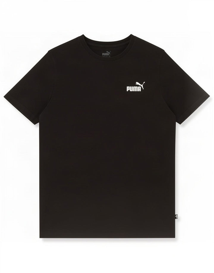 T-shirt da uomo Puma Top in cotone nero medio