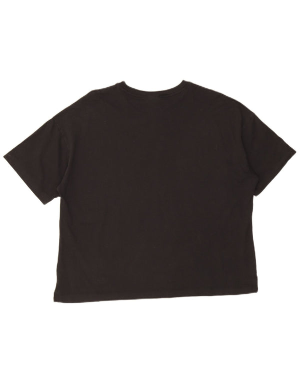 Champion Womens Oversized Graphic T-Shirt Top UK 16 Large Black