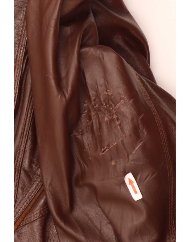 Giacca in pelle da uomo Roger Kent UK 40 grande marrone