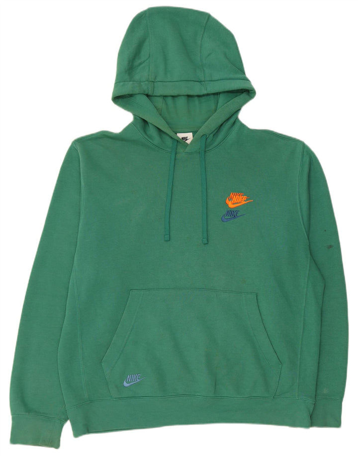 Felpa con cappuccio da uomo Nike in cotone verde medio