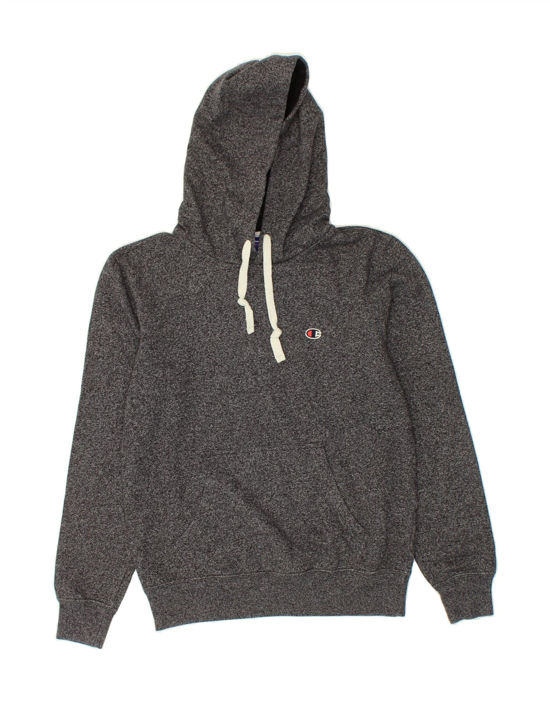 CHAMPION Mens Hoodie Jumper Small Grey Flecked Cotton | Vintage Champion | Thrift | Second-Hand Champion | Used Clothing | Messina Hembry 